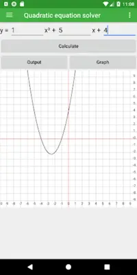 Quadratic equation solver android App screenshot 2